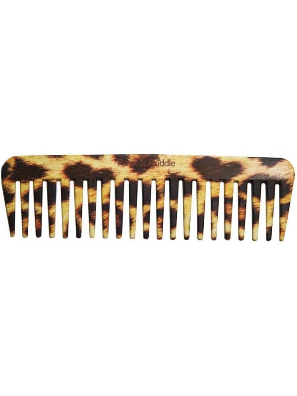 Wide Tooth Comb for Wet Hair Detangling & Hair Color Application - Leopard Print